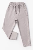 Çift Cepli Lastikli Bel Gabardin Erkek Çocuk Pantolon - 5