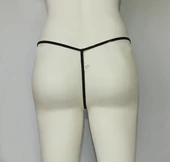 ASM1237 Kadın 5 Li Siyah Dantel Çağırıcı İsteğim String - 3