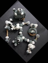 Ayıcıklı Dörtlü Takım Amigurumi Organik Oyuncak - 1