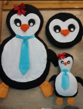 Penguen Alt Açma Takımı Organik Bez Oyuncak - 1