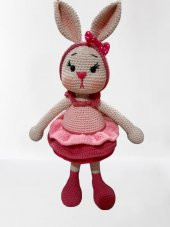 Şaşkın Tavşan Amigurumi Organik Oyuncak - 1