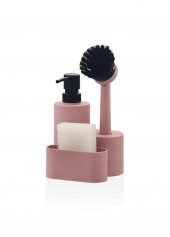 The Mia SBN0046 Round Sıvı Sabunluk Seti Pembe - 1