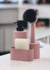 The Mia SBN0046 Round Sıvı Sabunluk Seti Pembe - 2