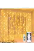8 Fonksiyonlu Peri Perde Led Uzaktan Kumandalı Günışığı Perde Peri Led (3 mt x 3 mt) thumbnail 2