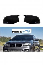 BMW 5 serisi F10 uyumlu (2010-2013) piano black yarasa ayna kapağı - 1