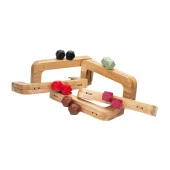 Ahşap Burs Renkli Boncuklu - Natürel 20CM - 1