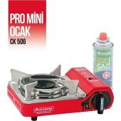 ORCAMP PORTATİF CK-506 KIRMIZI OCAK MİNİ ELOKSAL PLASTİK ÇANTALI KIRMIZI 7814 - 2