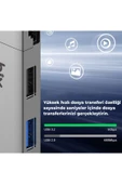 Bix BX22HB Usbden 2 Bağlantı Noktalı Ethernet USB 3.2 Hub - 4