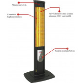 Mirkraft Mate 2500 W Kule Tipi Elektrikli Infrared Isıtıcı - 4