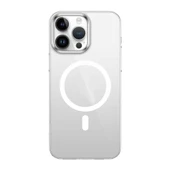 Vendas iPhone 15 Pro Uyumlu Sararma Yapmayan Hassas Buton Tasarımlı Wireless Şarj Özellikli Glass Kapak - 7