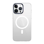 Vendas iPhone 15 Pro Uyumlu Sararma Yapmayan Hassas Buton Tasarımlı Wireless Şarj Özellikli Glass Kapak - 8