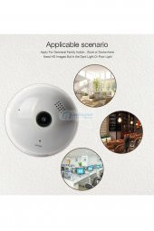 Ip Kamera 360 Derece Balıkgözü Panoramik Wifi P2p Ağ Ip Kamera Cmr8 - 2