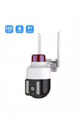 Gece Görüşlü Led Işıklı 360° Dönebilen Alarmlı Ip Wifi Dış Ortam Güvenlik Kamerası - 1