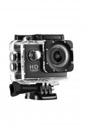 1080p Hd Dijital Suya Dayanıklı Aksiyon Kamerası Siyah - 1