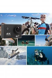 Suya Dayanıklı Digital Ekranlı Siyah Hd Aksiyon Kamerası 1080p 4k Wifi - 3