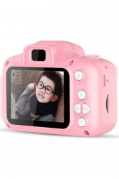 Çocuk Pembe Mini Hd 1080p Dijital Fotoğraf Makinesi Cmr9 - 1