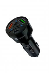 Araç Çakmaklık Şarjı 2 Usb Çıkışlı +20w Pd Çift Usb+type-c Hızlı Şarj Destekli 55w - 3