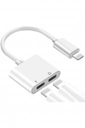 Iphone Lightning 3.5mm Kulaklık Şarj Çevirici Dönüştürücü Çoklayıcı, Iphone 7-8 -11 Max Plus - 1