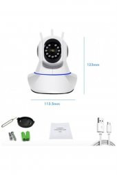 Gece Görüşlü Hd 360 Derece Wifi Ip Bebek Kamerası - 3