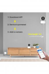 1080p 360 Derece Gece Görüşlü Sesli Ip Wifi Akıllı Ev Güvenlik Bebek Kamerası - 2