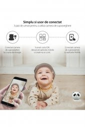 1080p 360 Derece Gece Görüşlü Sesli Ip Wifi Akıllı Ev Güvenlik Bebek Kamerası - 3