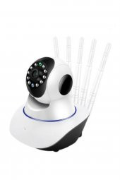 360° Wifi Ip Güvenlik Kamera 5 Antenli Gece Görüşlü Sensörlü Harekete Duyarlı Sesli - 1