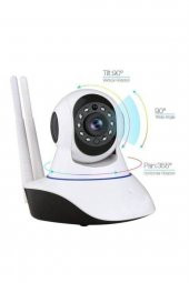 Interkablosuz Wifi Ip Kamera 1080p Full Hd 3 Mp Hareketli Kamera Gece Görüşlü Beyaz - 2