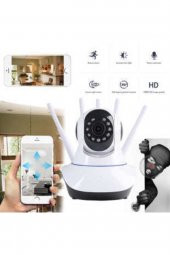5 Antenli Bebek Izleme Kamerası Gece Görüşlü Ip Güvenlik Kamerası 360 Derece Hareket Sensörlü - 3