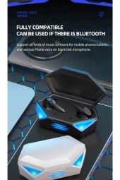 Oyuncu Kulaklığı Kablosuz Kulakiçi Rgb Işıklı Çift Mikrofonlu 3 Modlu Bluetooth 5.2 G20 Model - 3