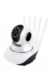 360° Wifi Ip Güvenlik Kamera 5 Antenli Gece Görüşlü Sensörlü Harekete Duyarlı Sesli 5-antenli - 2