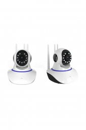 Hd Wifi Kablosuz 3 Antenli Ip Bebek Ses Dinleme ve Hırsız Alarm Güvenlik Kamerası - 3