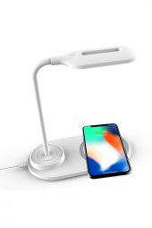 Qı Hızlı Kablosuz Şarj Ve Led Masa Lambası Taşınabilir 360 Derece Esnek Dokunma - 2
