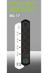 10 Girişli 4+4 USB + 2 Type-C Çoklu Priz 2 M Kablolu Akım Korumalı Anahtarlı Uzatma Grup Priz 3000w - 3