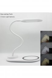 Qı Hızlı Kablosuz Şarj Ve Led Masa Lambası Taşınabilir 360 Derece Esnek Dokunma - 3
