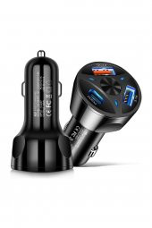 Çift Usb Araç Şarj Cihazı Hızlı Şarj Qc 3.0 Pd Type-c Araç Telefonu Şarj Adaptör - 1