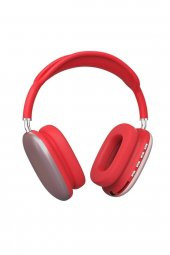 Airmax Uyumlu Kablosuz Kulaklık Kulak Üstü Bluetooth Kulaklık 5.0 +edr 2022 Versiyon - Kırmızı - 1