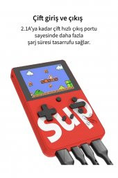 Atari Konsolu Mini Taşınabilir Çift Kol Nostaljik 400 Oyun Seçenekli Av Çıkışlı 3.0 Inç - 3