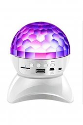 L740 Disko Topu Led Işıklı Şarjlı Bluetooth Hoparlör Disco Speaker Auxfmtf Card Siyah - 1