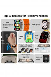 Watch 8 Ultra H11+ Ultra Plus Aktif Pusula Oyun Modu Çift Kordon 2023 Model 49mm Vidalı - 3