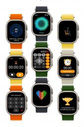 Watch 8 Ultra H11+ Ultra Plus Aktif Pusula Oyun Modu Çift Kordon 2023 Model 49mm Vidalı - 3