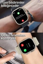 H11+ Ultra Plus Pusula Nfc Siri Vidalı Bluetooth Arama Özellikli Akıllı Saat H11+ Series - 3