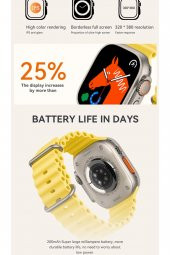 Amax Ultra Akıllı Saat 2.05 Inç Serisi 8 Kadın Erkek Bluetooth Çağrı Model 49mm Vidalı - 3