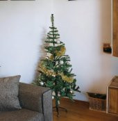 T.Concept Yılbaşı Çam Ağacı 150 cm Boy, 300 Dal, Noel Yılbaşı Dekorasyonu, Metal Ayaklı, Kutulu thumbnail 2