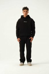 OVERSİZE UNISEX KAPÜŞONLU BASKILI SWEATSHİRT - 1