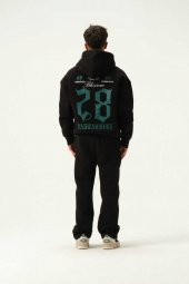 OVERSİZE UNISEX KAPÜŞONLU BASKILI SWEATSHİRT - 3