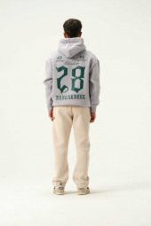 OVERSİZE UNISEX KAPÜŞONLU BASKILI SWEATSHİRT - 4