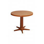75 cm Plastik Teak Yuvarlak Masa - GF-205TEAK - 1