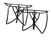 ASM1251 Kadın 2 Li Siyah Kafes Önü Çaprazlı Tanga String - 1