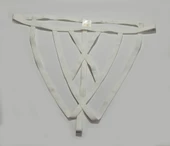 ASM1252 Kadın 3 Lü Renkli Kafes Önü Çaprazlı Tanga - 6