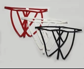 ASM1252 Kadın 3 Lü Renkli Kafes Önü Çaprazlı Tanga - 4